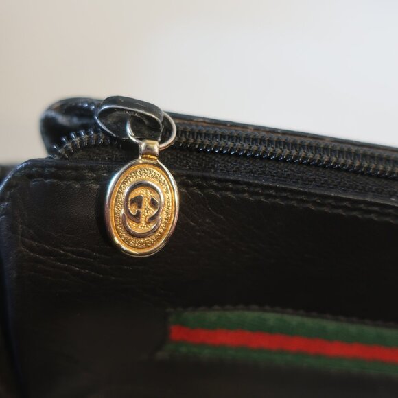 Authentic Womens Gucci Black Guccissima Sherry Web Ophidia Crossbody Handbag - Picture 8 of 16